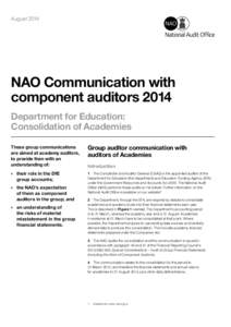 NAO Communication with component auditors 2014