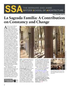 FALL/WINTERLa Sagrada Família: A Contribution on Constancy and Change  1