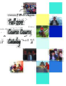 University Honors Program  Fall 2011 Course Course Catalog