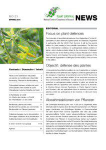 EDITORIAL  Focus on plant defences