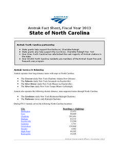 Research Triangle /  North Carolina / Amtrak / Seaboard Air Line Railroad / Piedmont / Carolinian / North Carolina Department of Transportation / Raleigh /  North Carolina / Cary / Raleigh / Transportation in the United States / Rail transportation in the United States / Transportation in North Carolina