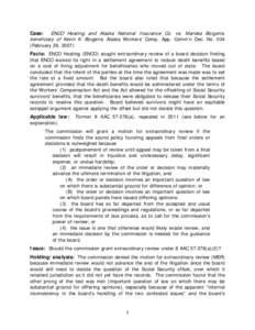 ENCO Heating and Alaska National Insurance Co. vs. Mariska Borgens, beneficiary of Kevin K. Borgens, Alaska Workers’ Comp. App. Comm’n Dec. No. 034 Case: (February 26, 2007)