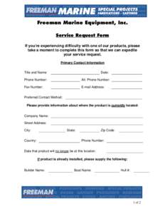 Microsoft Word - Customer Service Request Form.doc