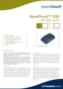 SpeedTouch™ 330 USB ADSL modem