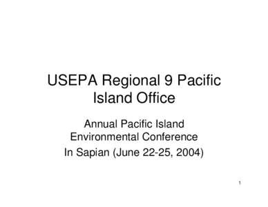 Pacific Island Conference 2004