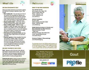 WhatToDo  ReSources NON-DRUG MANAGEMENT OF GOUT