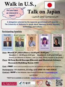 Walk in U.S., Do you have Talk on Japan an interest in Japan?