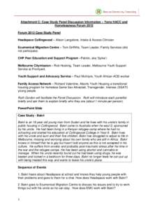 Microsoft Word - Attachment C Case Study Panel Information.docx