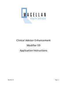 Clinical Advisor Enhancement Modifier 59 Application Instructions Modifier 59