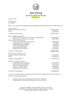 Health and Welfare Realignment - Sales Tax Growth, Fiscal Year[removed]