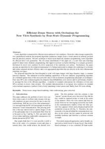 ??, ??, 1–23 (??)  c ?? Kluwer Academic Publishers, Boston. Manufactured in The Netherlands. °  Efficient Dense Stereo with Occlusions for