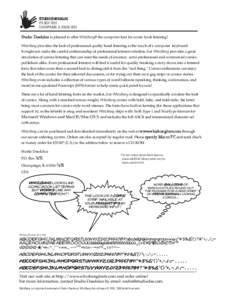 STUDIO DAEDALUS  P.O.BOX 7651 CHAMPAIGN, IL[removed]Studio Daedalus is pleased to offer WhizBang,® the computer font for comic book lettering!