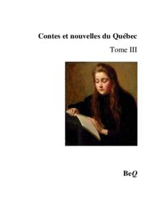 Contes et nouvelles du Québec 3