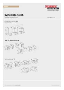 Intavis  Systemübersicht. Repräsentativ kombiniert.  alle Angaben in mm