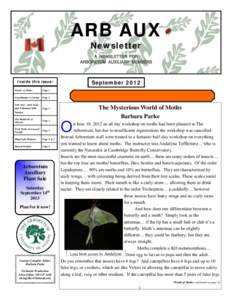 ARB AUX Newsletter Newsletter  A NEWSLETTER FOR