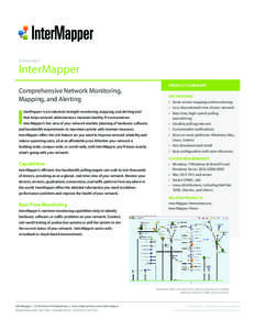 DATASHEET  InterMapper Comprehensive Network Monitoring, Mapping, and Alerting