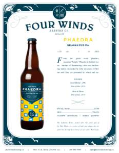 BREWING CO. Delta BC PHAEDRA BELGIAN RYE IPA 7.2%