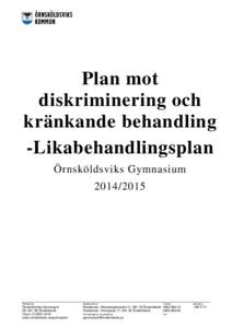 Likabehandlingsplanx