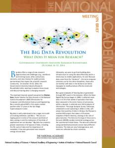 The Big Data Revolution: What Does it Mean For Research