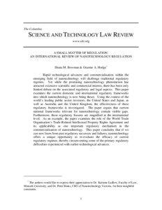 The Columbia  SCIENCE AND TECHNOLOGY LAW REVIEW