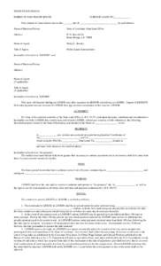 STATE OF LOUISIANA PARISH OF EAST BATON ROUGE SURFACE LEASE NO._____________  This contract of lease entered into on this _______ day of ______________________, _______ by and between: