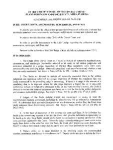 PINELLAS MINIMUM MANDATORY COSTS FOR MISDEMEANOR CASES (Per Case Unless Otherwise Noted) ASSAULT OR BATTERY Costs  Statute