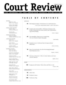 Court Review  Volume 50, Issue 2 T H E