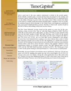 Q210 TCIA Quarterly Letter