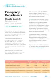 Emergency Departments Hospital Quarterly: Performance of NSW public hospitals July to September 2013
