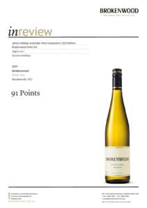 inreview James Halliday Australian Wine Companion | 2013 Edition Brokenwood Pinot Gris August 2012 By James Halliday