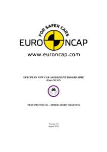 Euro NCAP SAS Test Protocol v1.0