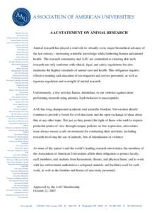 Microsoft Word - AAU_Statement_Animal Research.doc