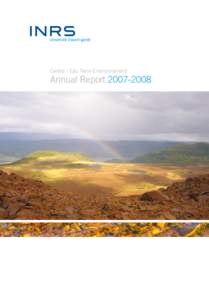 Centre - Eau Terre Environnement  Annual Report[removed] Writing Mathilde Renaud