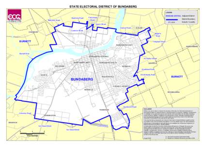 STATE ELECTORAL DISTRICT OF BUNDABERG LEGEND Batchlers Batchlers Batchlers Road