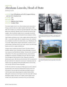 Illinois / Abraham Lincoln: The Man / United States / Augustus Saint-Gaudens / Lincoln Park / Abraham Lincoln / Grant Park / Abraham Lincoln: The Head of State / Lincoln Memorial / Visual arts / Bronze sculptures / National Mall