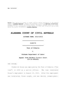 REL: Notice: This opinion is subject to formal revision before publication in the advance sheets of Southern Reporter. Readers are requested to notify the Reporter of Decisions, Alabama Appellate Courts, 300 