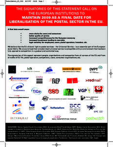 Itella / FAEP – The European Federation of Magazine Publishers / Consumer Focus / Courier / European Union / Transport / Political philosophy / Europe / Postal system of the United Kingdom / Freedom of expression / Royal Mail
