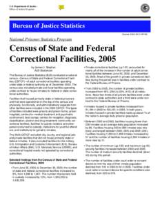 Census of State and Federal Correctional Facilities, 2005