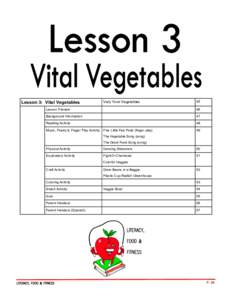 Lesson 3: Vital Vegetables  Vary Your Vegetables 45