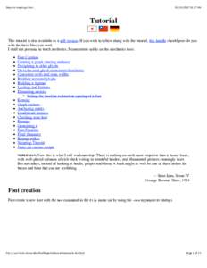 Steps to creating a font01:27 PM Tutorial This tutorial is also available as a pdf version. If you wish to follow along with the tutorial, this bundle should provide you