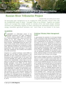 CIRA Cooperative Institute for Research in the Atmosphere  Integrated Hydrometeorological and Water Management Modeling: Russian River Tributaries Project Christopher Fields, John Labadie, and Lynn Johnson