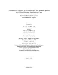 Assessment of Exposure to o-Toluidine and Other Aromatic Amines