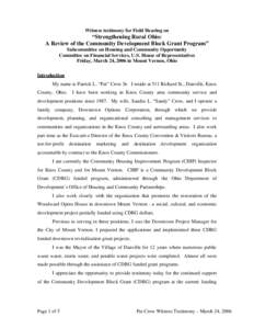 Virginia / Housing / Community Development Block Grant / HOME Investment Partnerships Program / Mount Vernon /  New York / Mount Vernon / Knox County /  Ohio / Community Development Digest / Affordable housing / United States Department of Housing and Urban Development / Geography of the United States