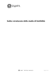 Indice strutturato dello studio di fattibilità  DigitPA[removed]Roma - viale Marx, 43