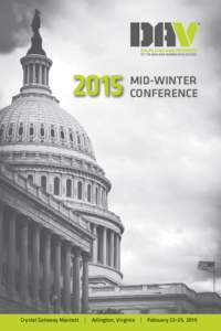 2015  MID-WINTER CONFERENCE  Crystal Gateway Marriott  |  Arlington, Virginia  |  February 22–25, 2015