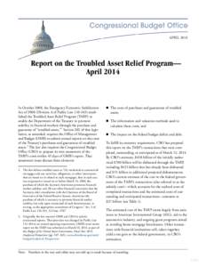 Report on the Troubled Asset Relief Program—May 2013