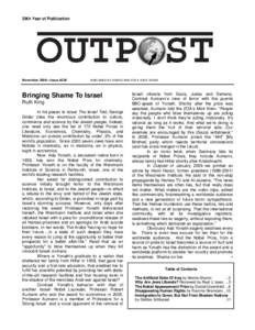 39th Year of Publication  November 2009—Issue #226 PUBLISHED BY AMERICANS FOR A SAFE ISRAEL