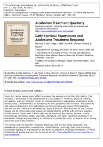 This article was downloaded by: [University of Akron], [Matthew T. Lee] On: 02 July 2014, At: 08:07 Publisher: Routledge Informa Ltd Registered in England and Wales Registered Number: [removed]Registered office: Mortimer 