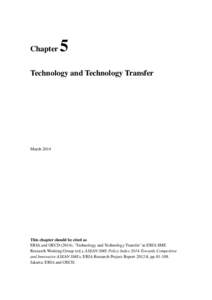 Chapter  5 Technology and Technology Transfer