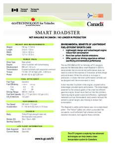 Roadsters / Böblingen / DaimlerChrysler / Smart / Fuel efficiency / Turbocharger / Smart Fortwo / Transport / Private transport / Microcars